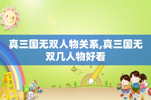 真三国无双人物关系,真三国无双几人物好看