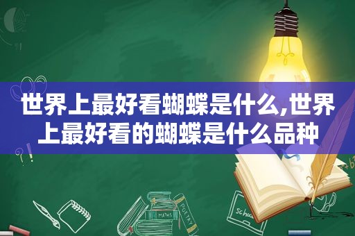 世界上最好看蝴蝶是什么,世界上最好看的蝴蝶是什么品种