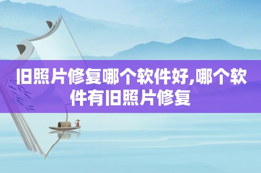 旧照片修复哪个软件好,哪个软件有旧照片修复