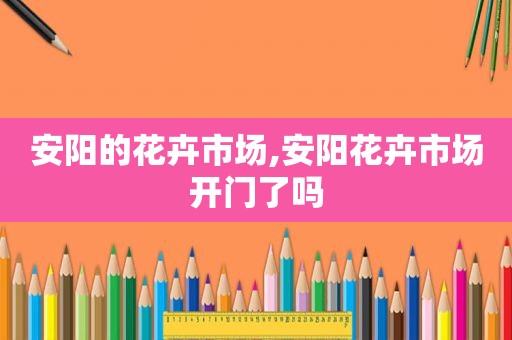 安阳的花卉市场,安阳花卉市场开门了吗  第1张