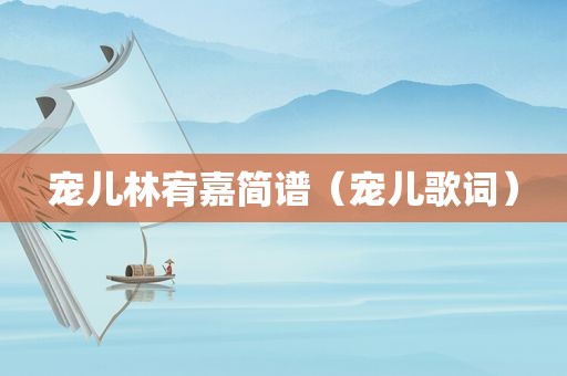 宠儿林宥嘉简谱（宠儿歌词）