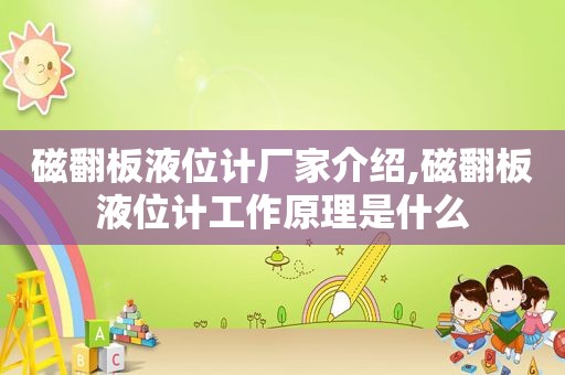 磁翻板液位计厂家介绍,磁翻板液位计工作原理是什么