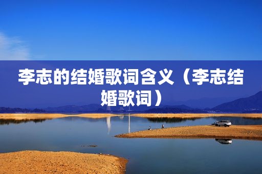 李志的结婚歌词含义（李志结婚歌词）