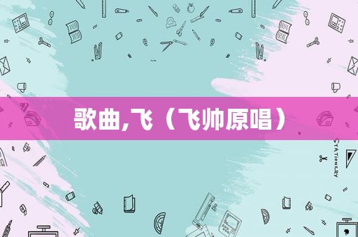 歌曲,飞（飞帅原唱）