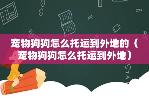 宠物狗狗怎么托运到外地的（宠物狗狗怎么托运到外地）