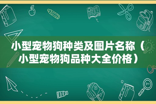 小型宠物狗种类及图片名称（小型宠物狗品种大全价格）