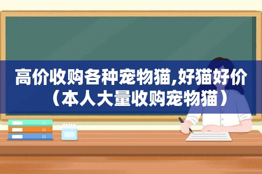 高价收购各种宠物猫,好猫好价（本人大量收购宠物猫）