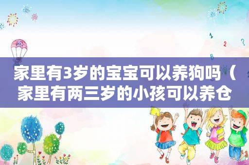 家里有3岁的宝宝可以养狗吗（家里有两三岁的小孩可以养仓鼠吗）