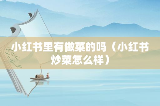 小红书里有做菜的吗（小红书炒菜怎么样）