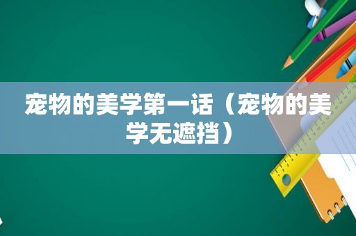 宠物的美学第一话（宠物的美学 *** ）