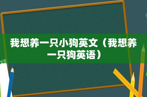 我想养一只小狗英文（我想养一只狗英语）