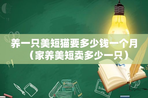 养一只美短猫要多少钱一个月（家养美短卖多少一只）