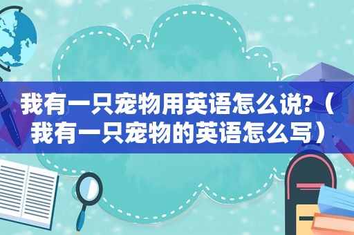 我有一只宠物用英语怎么说?（我有一只宠物的英语怎么写）