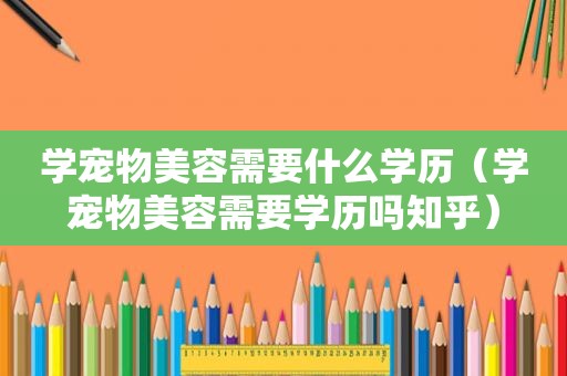 学宠物美容需要什么学历（学宠物美容需要学历吗知乎）