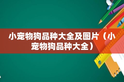 小宠物狗品种大全及图片（小宠物狗品种大全）