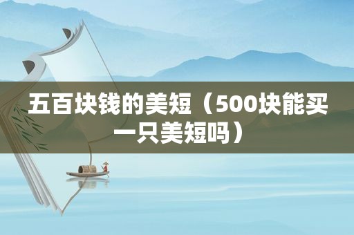 五百块钱的美短（500块能买一只美短吗）