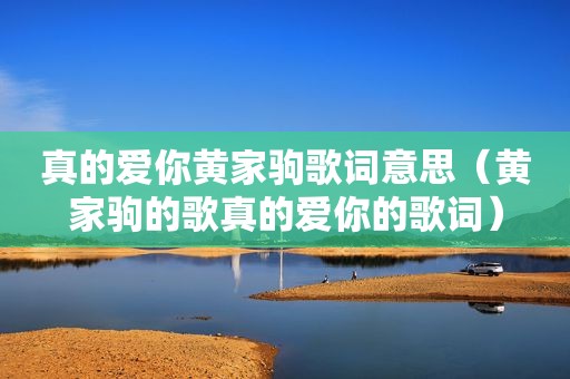 真的爱你黄家驹歌词意思（黄家驹的歌真的爱你的歌词）