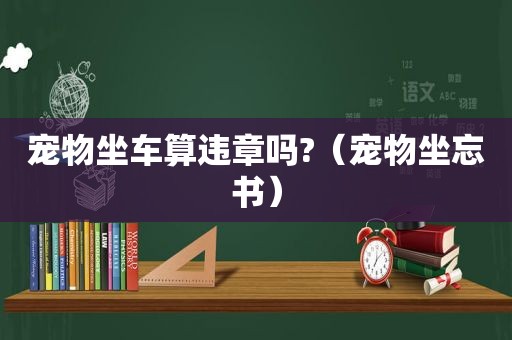 宠物坐车算违章吗?（宠物坐忘书）