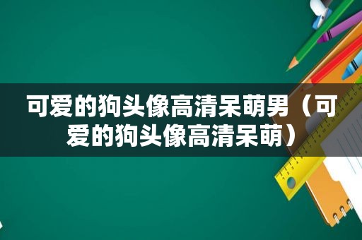 可爱的狗头像高清呆萌男（可爱的狗头像高清呆萌）