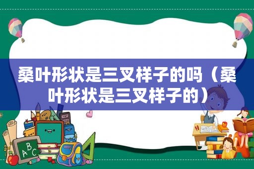 桑叶形状是三叉样子的吗（桑叶形状是三叉样子的）