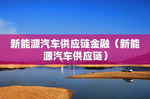新能源汽车供应链金融（新能源汽车供应链）