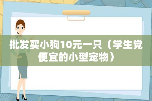 批发买小狗10元一只（学生党便宜的小型宠物）