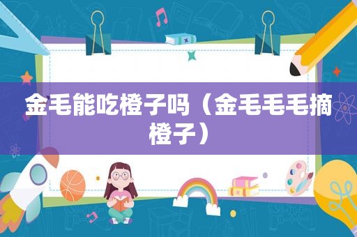 金毛能吃橙子吗（金毛毛毛摘橙子）