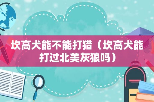 坎高犬能不能打猎（坎高犬能打过北美灰狼吗）