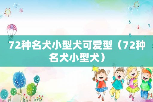 72种名犬小型犬可爱型（72种名犬小型犬）