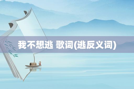 我不想逃 歌词(逃反义词)