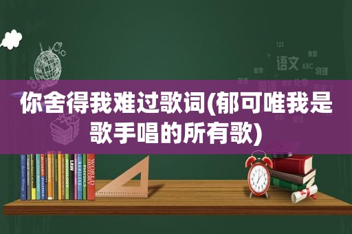 你舍得我难过歌词(郁可唯我是歌手唱的所有歌)