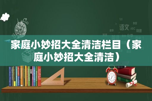 家庭小妙招大全清洁栏目（家庭小妙招大全清洁）