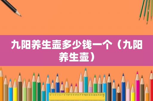 九阳养生壶多少钱一个（九阳养生壶）