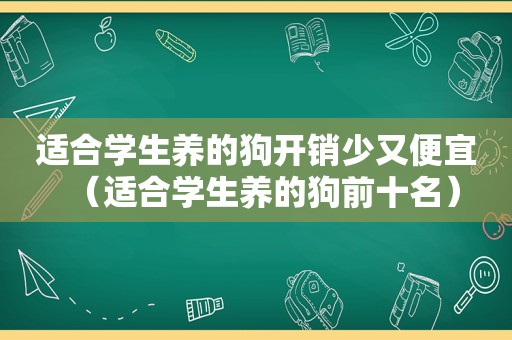 适合学生养的狗开销少又便宜（适合学生养的狗前十名）