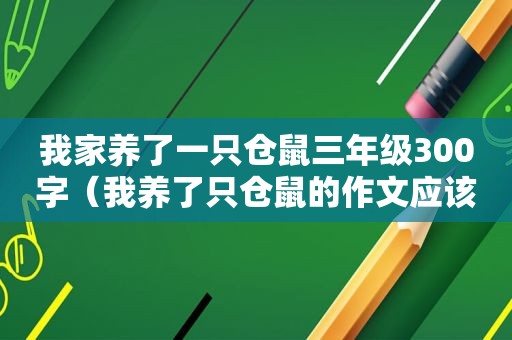 我家养了一只仓鼠三年级300字（我养了只仓鼠的作文应该怎么写）