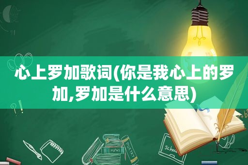 心上罗加歌词(你是我心上的罗加,罗加是什么意思)