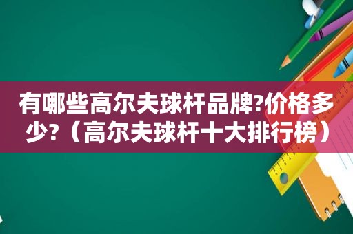 有哪些高尔夫球杆品牌?价格多少?（高尔夫球杆十大排行榜）