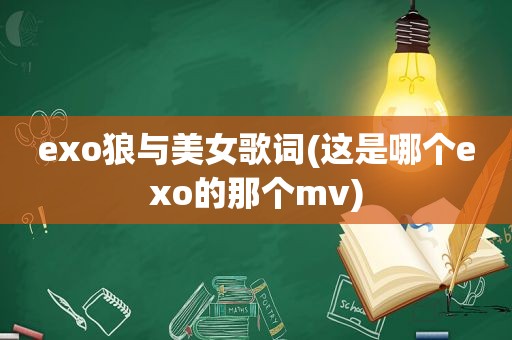 exo狼与美女歌词(这是哪个exo的那个mv)