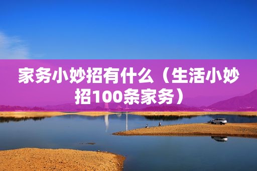 家务小妙招有什么（生活小妙招100条家务）