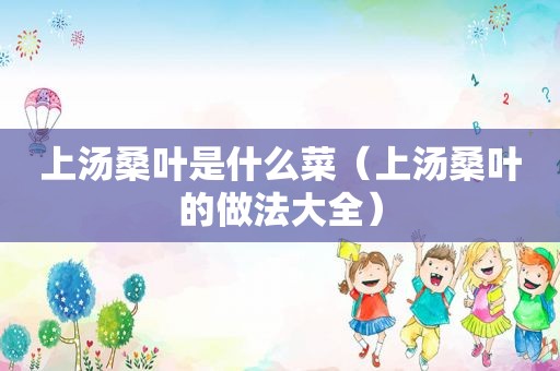 上汤桑叶是什么菜（上汤桑叶的做法大全）