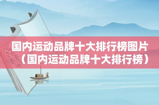 国内运动品牌十大排行榜图片（国内运动品牌十大排行榜）