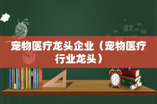 宠物医疗龙头企业（宠物医疗行业龙头）