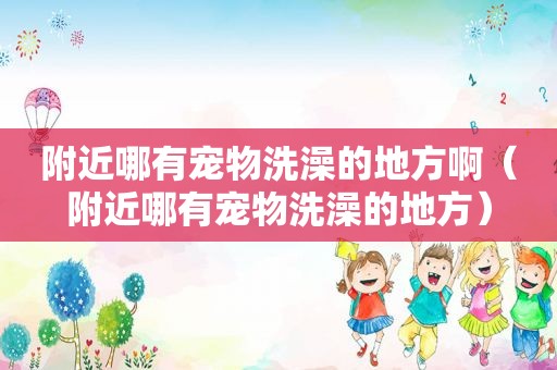 附近哪有宠物洗澡的地方啊（附近哪有宠物洗澡的地方）