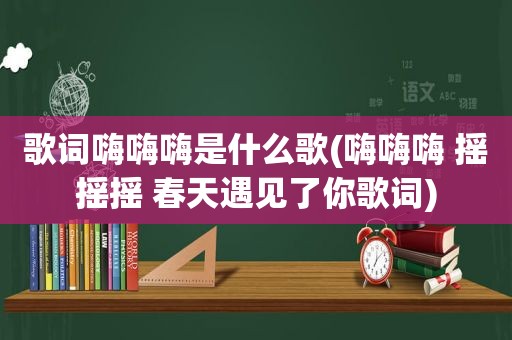 歌词嗨嗨嗨是什么歌(嗨嗨嗨 摇摇摇 春天遇见了你歌词)