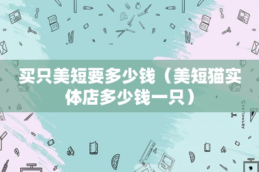 买只美短要多少钱（美短猫实体店多少钱一只）