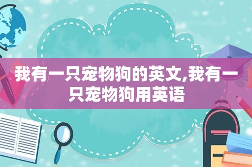 我有一只宠物狗的英文,我有一只宠物狗用英语