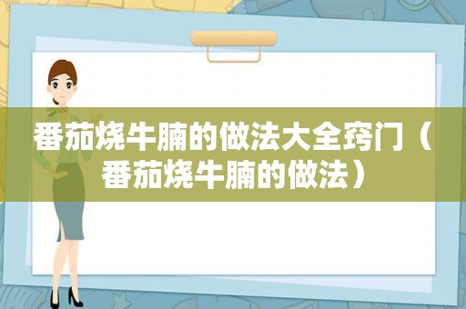 番茄烧牛腩的做法大全窍门（番茄烧牛腩的做法）