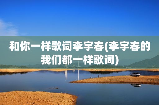 和你一样歌词李宇春(李宇春的我们都一样歌词)