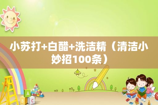小苏打+白醋+洗洁精（清洁小妙招100条）