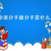 你说分手就分手是什么歌